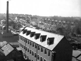 rooftops black and white